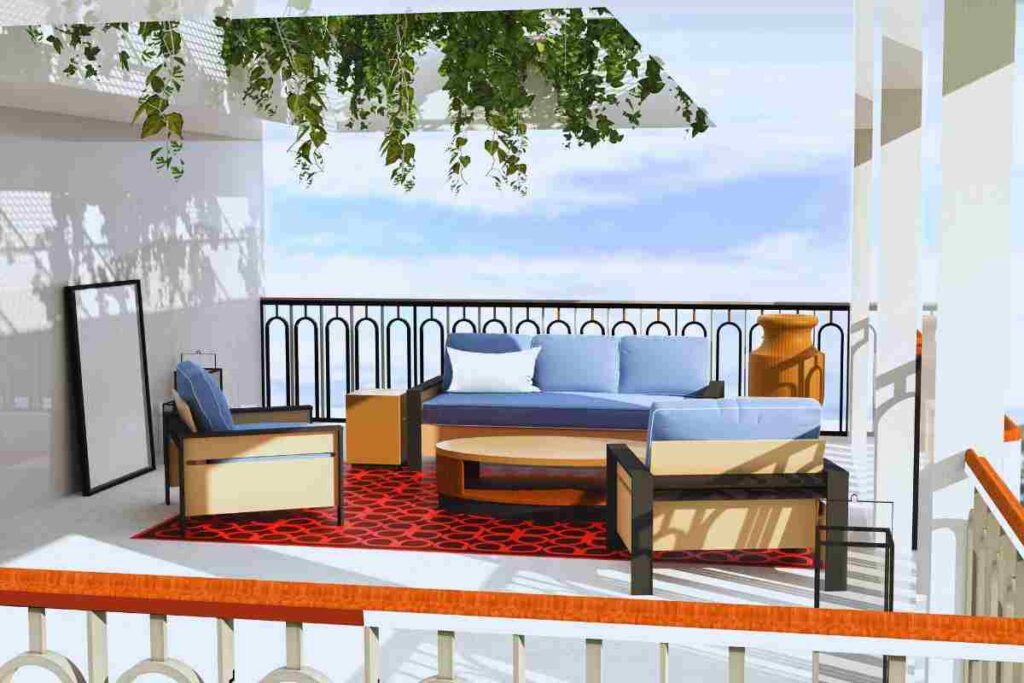 terrazzo arredato: idee