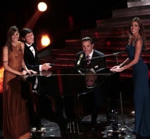 sanremo 2011 andy garcia con elisabetta canalis belen e morandi